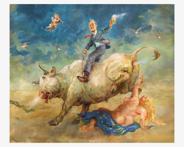 Kunstdruck "Brüder zur SONNE – BORN to be wild" von Rudi Hurzlmeier – 40 x 50 cm, signiert